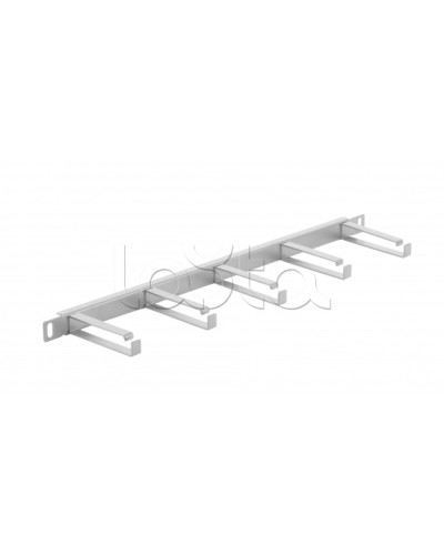 Органайзер горизонтальный 19 0.5U, 5 колец Cabeus (JB08-0,5U-GY) в Рыбинске Кабельные органайзеры Pintop.ru