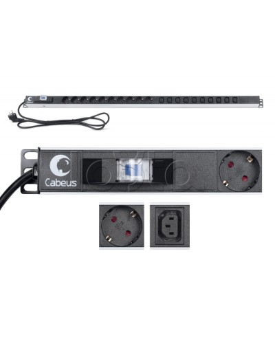 Блок розеток Cabeus PDU-16-10S-10C13-B в Рыбинске Блоки розеток Pintop.ru