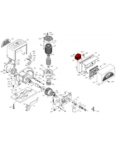 Корпус TWIN4 Came 119RIR312 в Рыбинске Запчасти для шлагбаумов и автоматики Pintop.ru