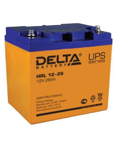 Аккумулятор свинцово-кислотный Delta HRL АКБ 12 - 26 в Рыбинске Электротехническое оборудование Pintop.ru