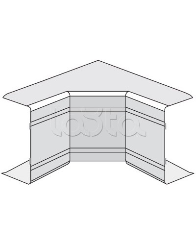 Угол внутренний неизменяемый (90°) NIA 100x40 мм DKC 01825 в Рыбинске Аксессуары для кабель-канала Pintop.ru