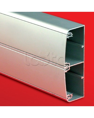 Кабель-канал алюминевый 140х50 (с 2 крышками), цвет серый металлик DKC (01499) в Рыбинске Кабель-канал Pintop.ru