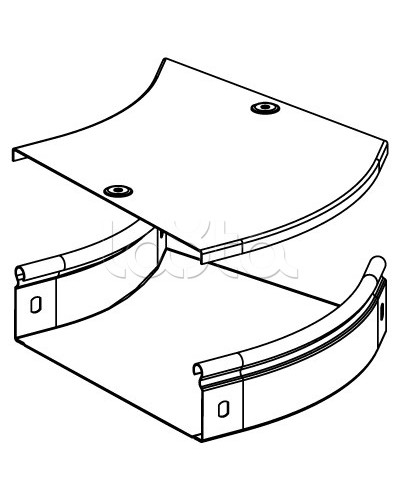 Угол CPO 45 горизонтальный 45° 100х50 DKC 36062 в Рыбинске Аксессуары для лотков Pintop.ru