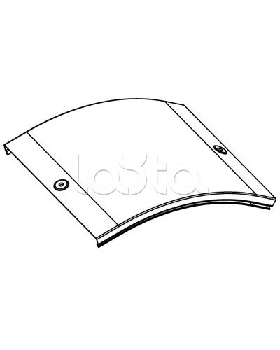 Крышка CD 45 на угол вертикальный внешн. 45° осн. 200 DKC 38264 в Рыбинске Аксессуары для лотков Pintop.ru