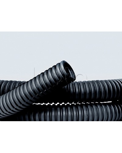 Труба ПНД гибкая гофр. д.50мм, лёгкая без протяжки, 15м, цвет чёрный DKC 70750 в Рыбинске Труба гофрированная Pintop.ru