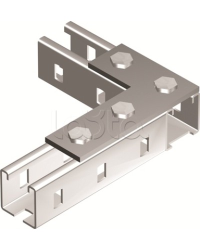 Пластина соединительная L-обр., длина 90х140 мм, 4отв., горячеоцинкованная DKC BMD1022HDZ в Рыбинске Аксессуары для лотков Pintop.ru