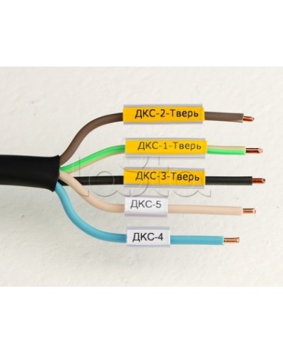 Маркировка для провода, гибкая, для трубочек. 4х10мм. Белая DKC NUTFL10 в Рыбинске Крепежные изделия Pintop.ru