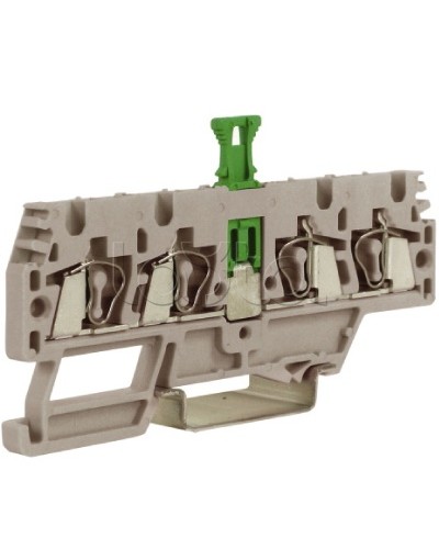 Зажим, 2 ввод/2 вывода, серый 2,5 кв.мм, с размыкателем DKC ZHMS10GR в Рыбинске Держатели, клипсы, скобы Pintop.ru