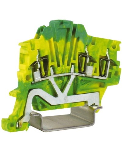 Зажим для заземления, 1 ввод/2 вывода, 1,5 кв.мм желто-зеленый DKC ZHT410 в Рыбинске Держатели, клипсы, скобы Pintop.ru