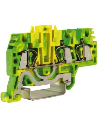 Зажим для заземления, 1 ввод/2 вывода, 2,5 кв.мм желто-зеленый DKC ZHT510 в Рыбинске Держатели, клипсы, скобы Pintop.ru