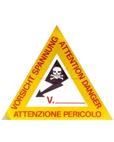 Предупреждающая табличка 120мм DKC ZTA002 в Рыбинске Аксессуары для лотков Pintop.ru