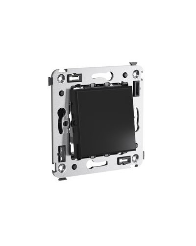 Выключатель одноклавишный в стену, Avanti, Черный квадрат DKC 4402103 в Рыбинске Аксессуары для кабель-канала Pintop.ru