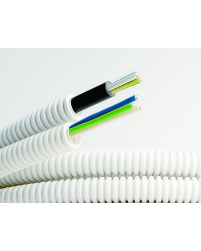 Электротруба ПВХ гибкая гофр. д.16мм, цвет серый, с кабелем ВВГнг(А)-LS 3х1,5мм² РЭК ГОСТ+, 50м DKC 9L91650 в Рыбинске Труба гофрированная Pintop.ru