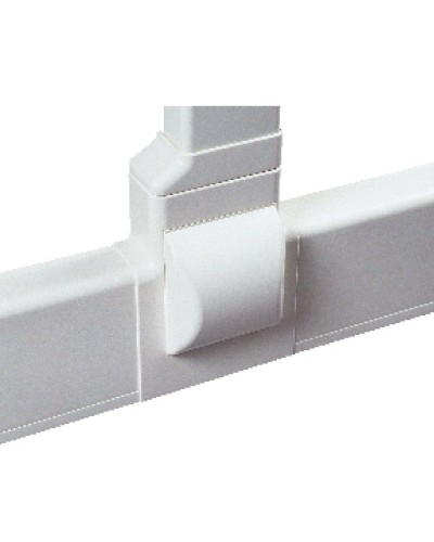 Тройник для плинтусного короба 100х40 мм с отводом на короб 90х40 мм, белый DKC AIR10047 в Рыбинске Повороты, муфты, тройники Pintop.ru