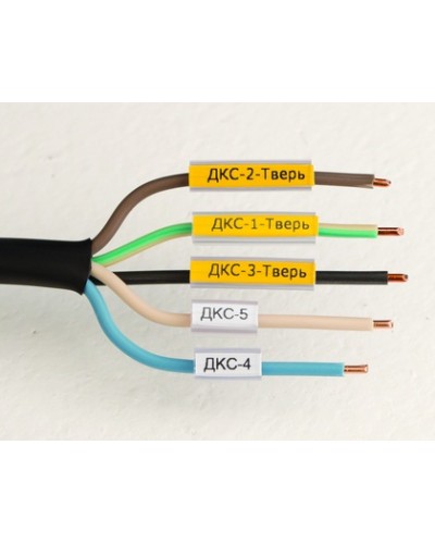 Маркировка для провода, гибкая, для трубочек. 4х12мм. Белая DKC NUTFL12 в Рыбинске Держатели, клипсы, скобы Pintop.ru