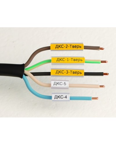 Маркировка для провода, гибкая, для трубочек. 4х12мм. Желтая DKC NUTFL12Y в Рыбинске Крепежные изделия Pintop.ru