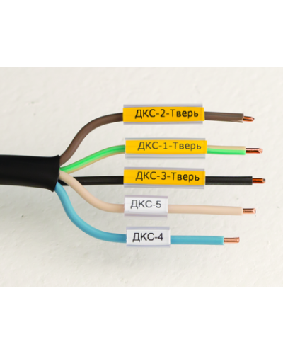 Маркировка для провода, гибкая, для трубочек. 4х30мм. Белая DKC NUTFL30 в Рыбинске Крепежные изделия Pintop.ru