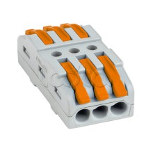 Строительно-монтажная клемма СМК 222-423 проходная 3 полюса 0,08-4мм2 (25шт.) EKF PROxima (plc-smk-423)