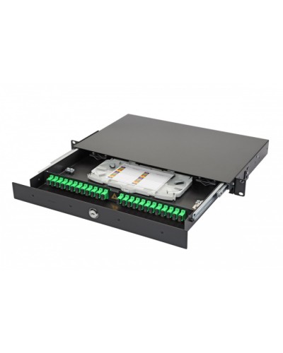 Патч-панель 19”, 1U Eurolan 47D-24-S2-SC-24-11BL в Рыбинске Кросс оптический Pintop.ru