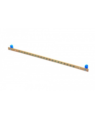 Шина заземления 19 (500 мм), 20 точек, 5 × 15 мм Eurolan 60A-14-11GR в Рыбинске Аксессуары для стоек и шкафов Pintop.ru