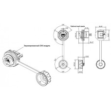Промышленный модуль Keystone Jack RJ-45 (8P8C) Hyperline (KJ-IE-8P8C-C5e-180-SH-F-BK)