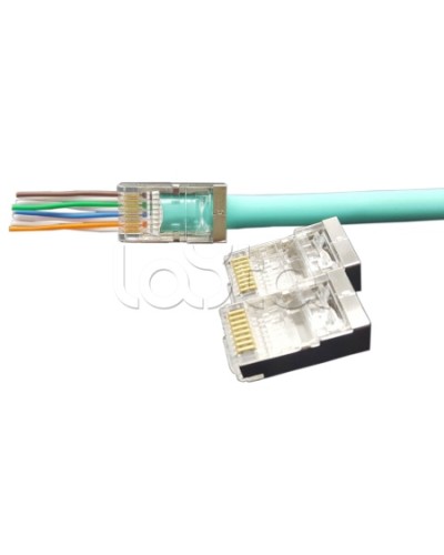 Разъем легкой оконцовки RJ-45 (8P8C) под витую пару Hyperline (PLEZ-8P8C-U-C5-SH-100) в Рыбинске Патч-корды и пигтейлы Pintop.ru