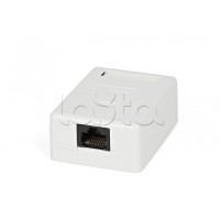 Розетка компьютерная RJ-45(8P8C) Hyperline SB1-2-8P8C-C5e-SH-WH