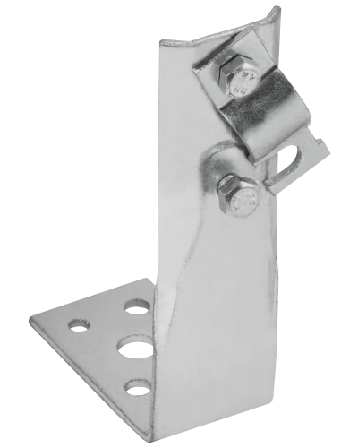 Держатель проводника круглого 6-10мм винтовой угловой h=150мм оцинкованная сталь IEK (ZDP87-11-1-16-150) в Рыбинске Крепеж Pintop.ru