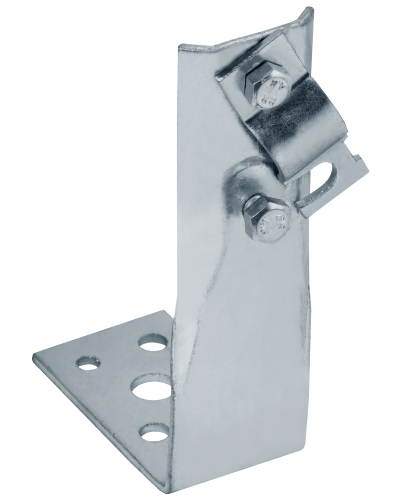 Держатель проводника круглого 6-10мм винтовой угловой h=60мм оцинкованная сталь HDZ IEK (ZDP87-14-1-16-60) в Рыбинске Крепеж Pintop.ru