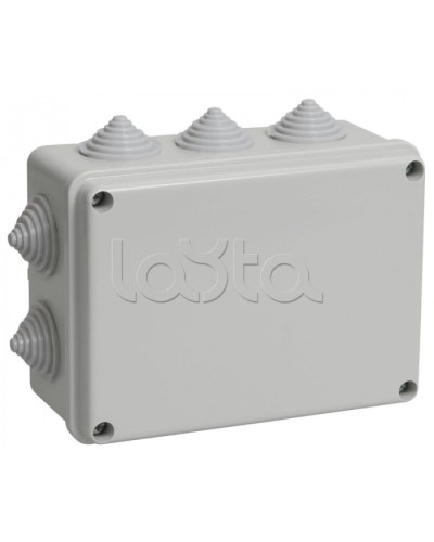 Коробка распаячная KM41241 для о/п 150x110x70мм IP44 10 кабель вводов IEK (UKO10-150-110-070-K41-44) в Рыбинске Распределительные коробки Pintop.ru