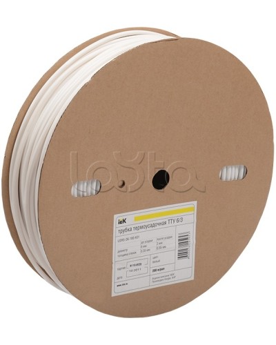 Трубка термоус. ТТУ (ТУТ) 20/10(дл.100м) белая. IEK(UDRS-D20-100-K01) в Рыбинске Дополнительное оборудование для ОПС Pintop.ru