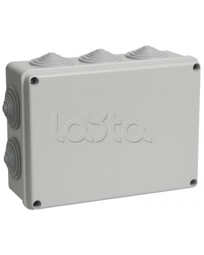 Коробка КМ41244 распаячная для о/п (RAL7035, 10 гермовводов) IEK UKO11-190-140-070-K41-55 в Рыбинске Аксессуары для средств охраны периметра Pintop.ru