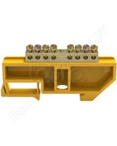 Шина PE земля на DIN-изоляторах ШНИ-6х9-8-Д-Ж IEK YNN10-69-8D-K05 в Рыбинске Клеммные колодки Pintop.ru