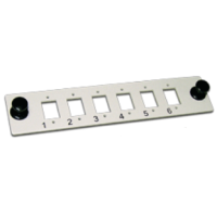 Панель адаптерная на 6 ST адаптеров, серая LANMASTER LAN-FP-ST
