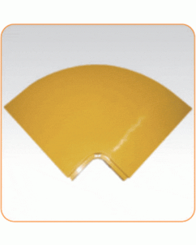 Крышка горизонтального поворота 90° оптического лотка 240 мм, желтая LANMASTER LAN-OT240-HC90C в Рыбинске Аксессуары для кабель-канала Pintop.ru