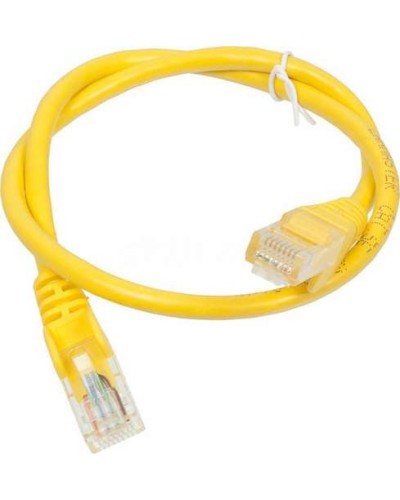 Патч-корд RJ45 - RJ45, 4 пары, UTP, категория 5е, 1.5 м, желтый, LSZH LANMASTER LAN-PC45/U5E-1.5-YL в Рыбинске Патч-корды и пигтейлы Pintop.ru
