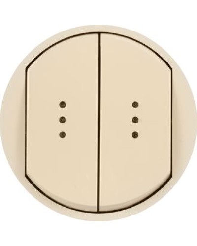 Лицевая панель для выключателя двойного с индикацией слоновая кость Celiane Legrand 066211 в Рыбинске Аксессуары для кабель-канала Pintop.ru