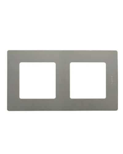 Рамка 2 поста Etika светлая галька Legrand 672522 в Рыбинске Аксессуары для кабель-канала Pintop.ru