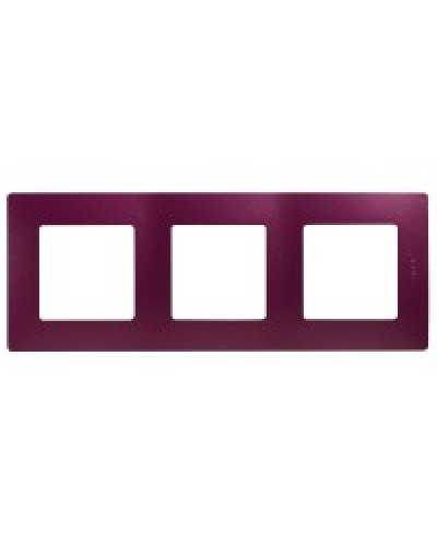 Рамка 3 поста Etika сливовый Legrand 672563 в Рыбинске Аксессуары для кабель-канала Pintop.ru