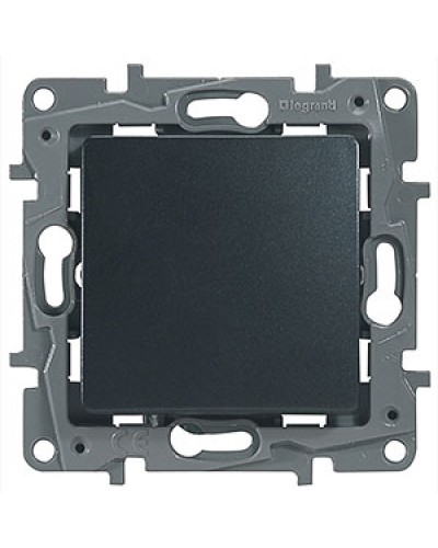 Выключатель без фиксации с Н.О./Н.З. контактом 6 A 250 В антрацит Etika Plus Legrand 672614 в Рыбинске Аксессуары для кабель-канала Pintop.ru