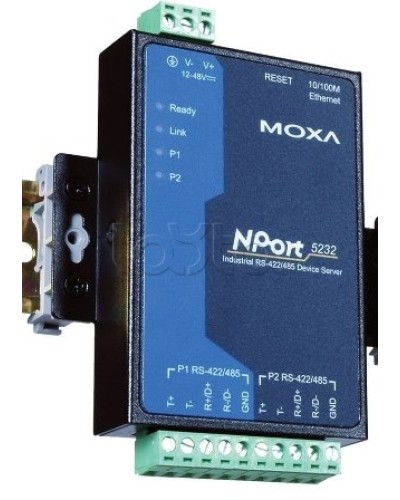 Сервер 2-портовый RS-422/485 в Ethernet Moxa NPort 5232I-T в Рыбинске Дополнительное оборудование для ОПС Pintop.ru