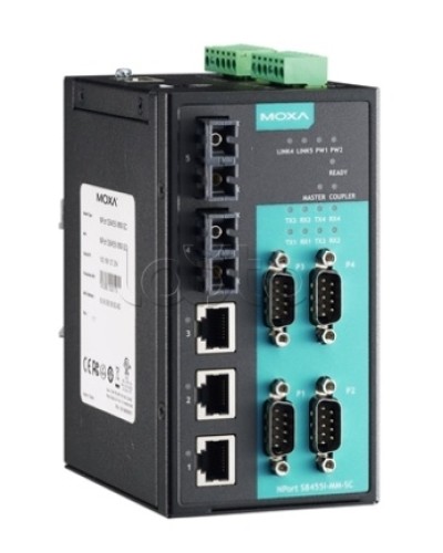Сервер 4-портовый RS-232/422/485 в Ethernet Moxa NPort S8455I-SS-SC в Рыбинске Дополнительное оборудование для ОПС Pintop.ru