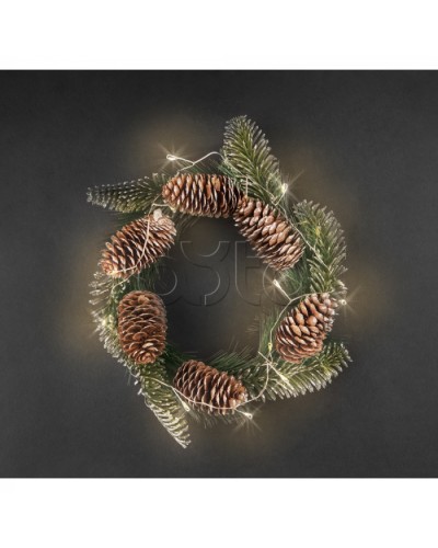Гирлянда Navigator 95 036 NGF-D041-02(венок шишки WW) в Рыбинске Источники света(Лампы) Pintop.ru