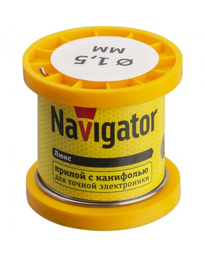 Припой Navigator 93 083 NEM-Pos02-61K-1.5-K100 (ПОС-61, катушка, 1.5 мм, 100 гр) в Рыбинске Аксессуары для кабель-канала Pintop.ru