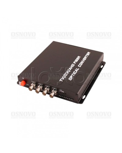 Приёмник 4 каналов видео оптический OSNOVO RA-H4/1F в Рыбинске Видеоусилители, Модуляторы, Делители Pintop.ru