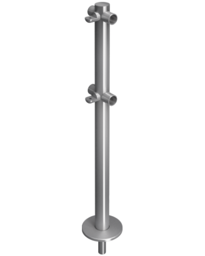 Стойка ограждения съемная Т-образная с 2-мя полупетлями Oxgard ВЗР 1996Р.20-04 в Рыбинске Ограждения Pintop.ru