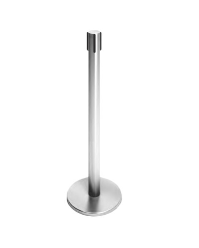 Стойка ограждения передвижная с ремнем (5 метров красный с тормозом) Oxgard ВЗР2387.02 в Рыбинске Ограждения Pintop.ru