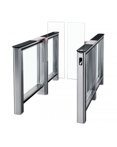 Турникет PERCo-ST-01 с крышками из закаленного стекла с центр. вставкой из нерж стали со створками 425 мм (1500 мм) в Рыбинске Турникеты Pintop.ru