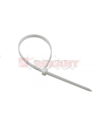 Хомут-стяжка нейлоновый, многоразовый 3х100 мм СКМ-100 белый (100шт/уп) REXANT 07-0109 в Рыбинске Стяжки-хомуты Pintop.ru