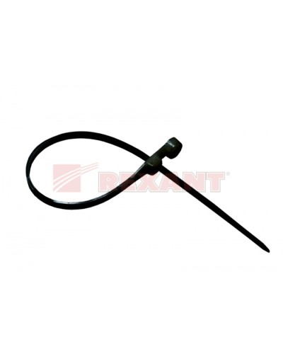 Хомут-стяжка нейлоновый под винт 3.6х150 мм чёрный (100шт/уп) REXANT 07-0155 в Рыбинске Стяжки-хомуты Pintop.ru